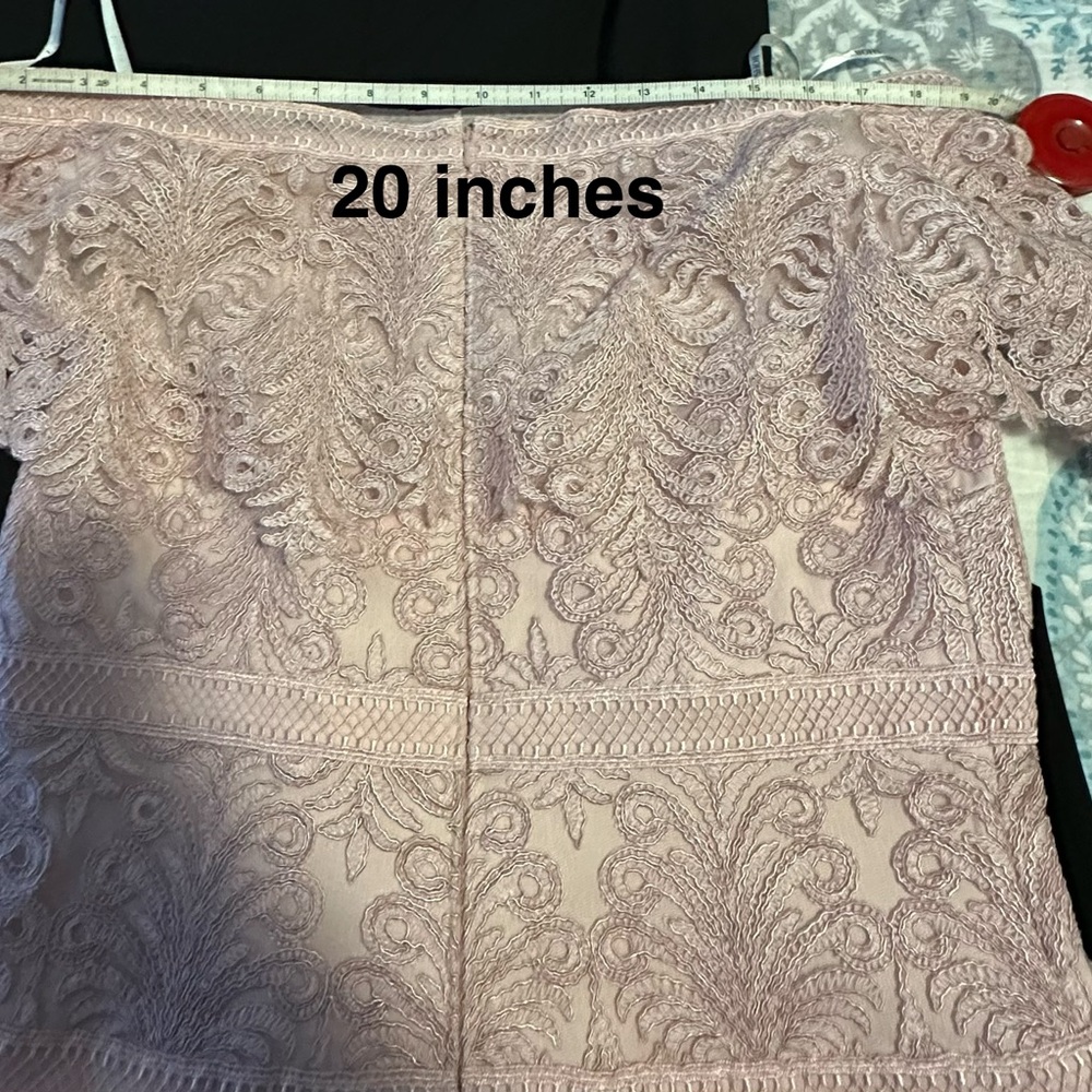 Tadashi Shoji Dusty Pink Lace Maxi Dress - Picture 5 of 6